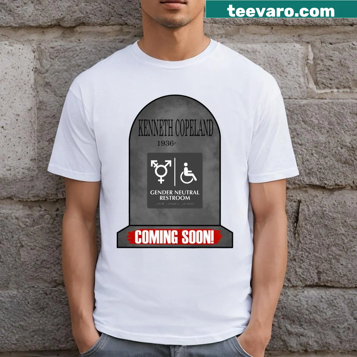 Inspirational Kenneth Copeland t-shirt with bold typography — on a men's t-shirt