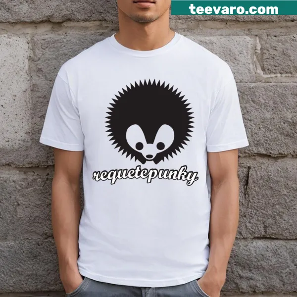 Abstract blue art design on a T-shirt showcasing modern artistry.