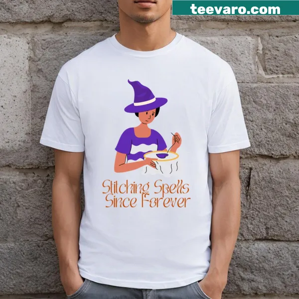 Enchanting Halloween-themed graphic on a t-shirt