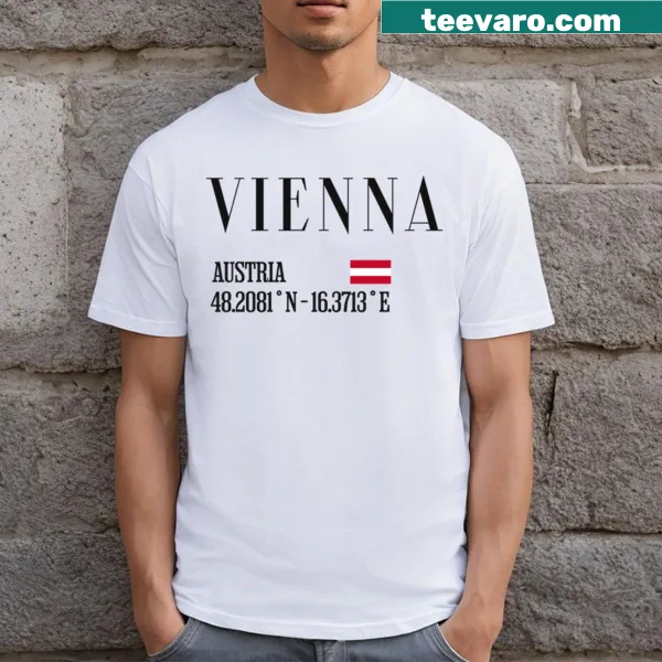 Stylish Vienna typography t-shirt highlighting cultural charm