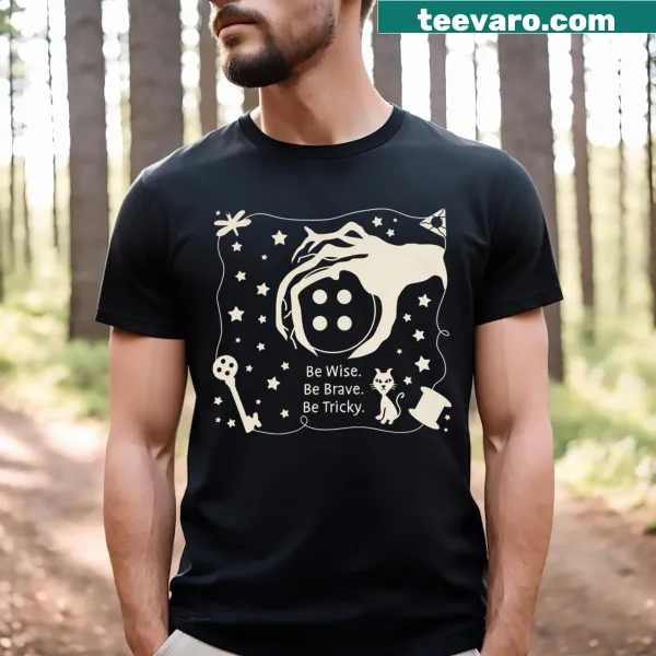 Halloween-themed graphic T-shirt with spell-related text