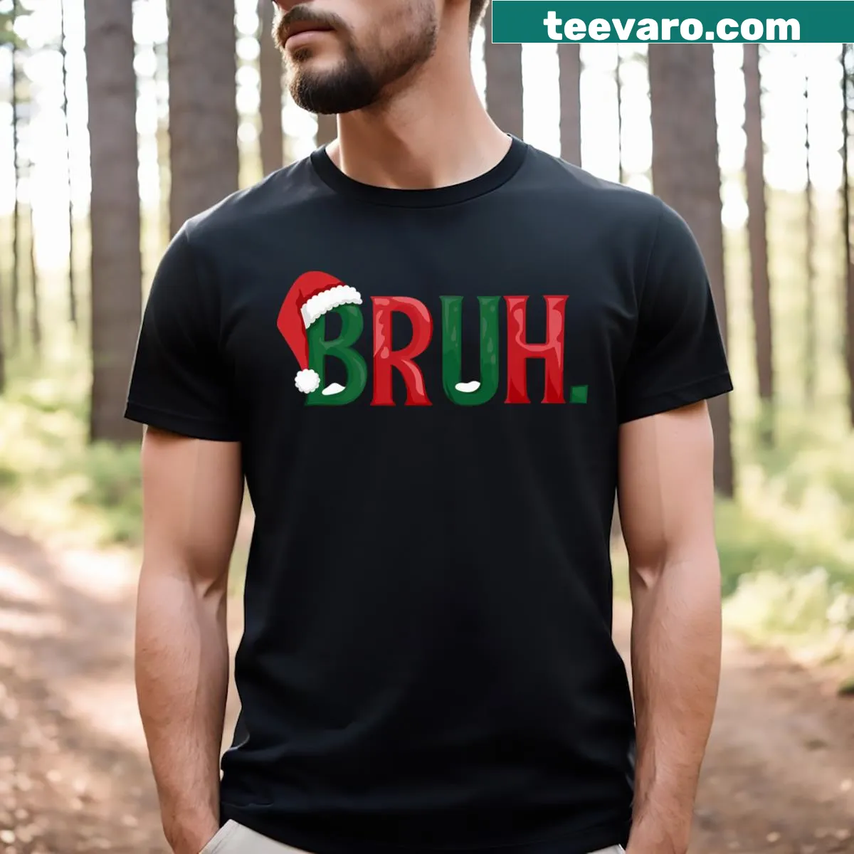 Funny 'Bruh' meme t-shirt for teens and young adults — on a men's t-shirt
