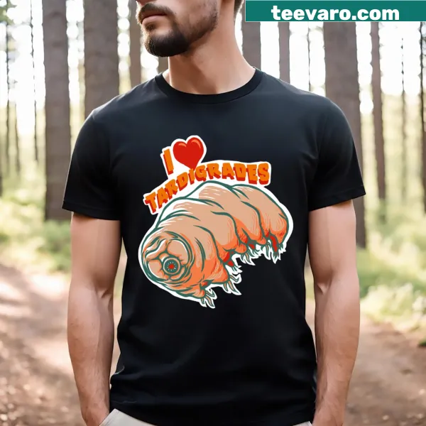 Cute T-shirt featuring a cartoon of a tardigrade