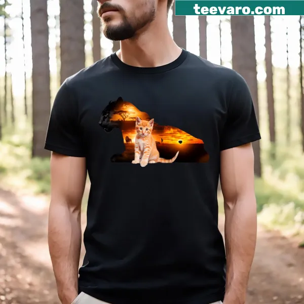 Cute kitten graphic on a charming T-shirt for cat lovers