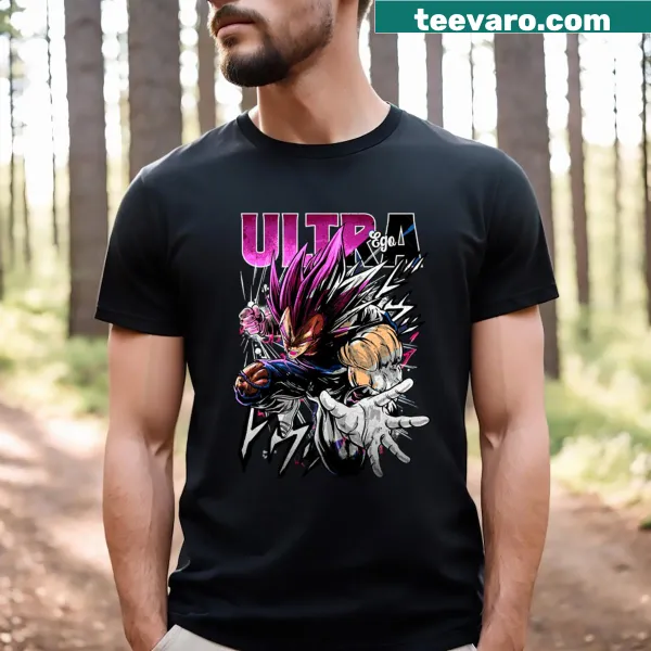 T-shirt with illustration of Vegeta in ultra form