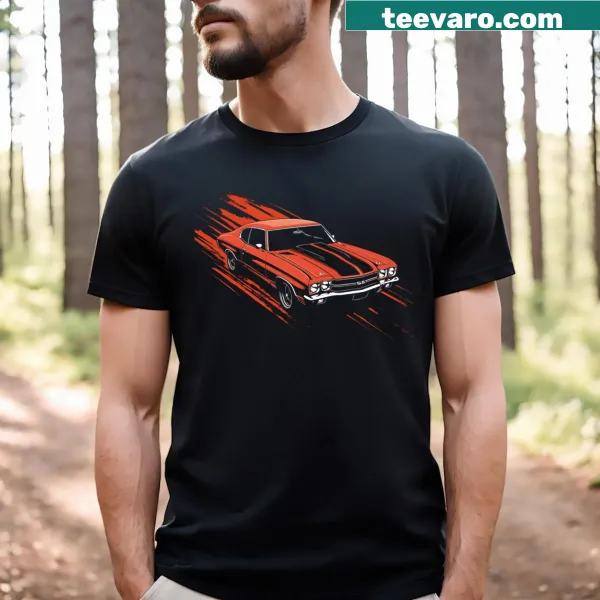 Minimalist badge design featuring the Chevelle SS on a t-shirt