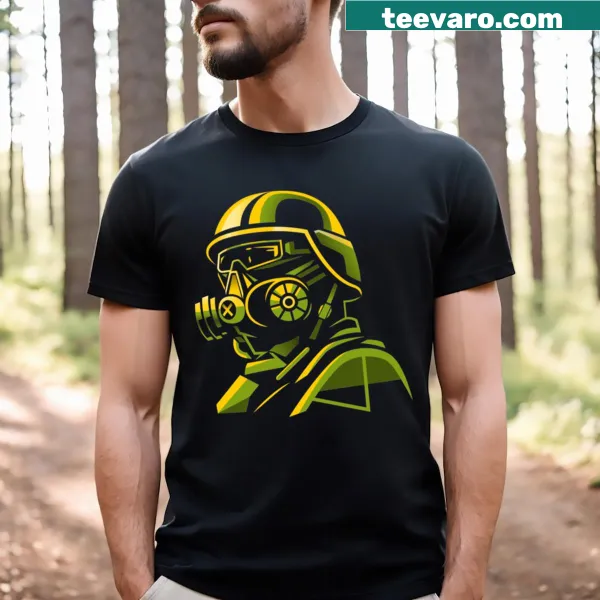 T-shirt featuring a fierce illustration of a death warrior