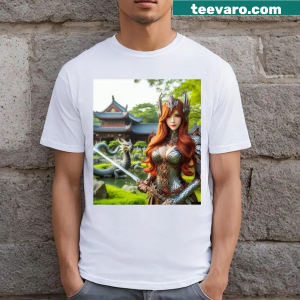 Anime-themed T-shirt featuring Erza from Fairy Tail