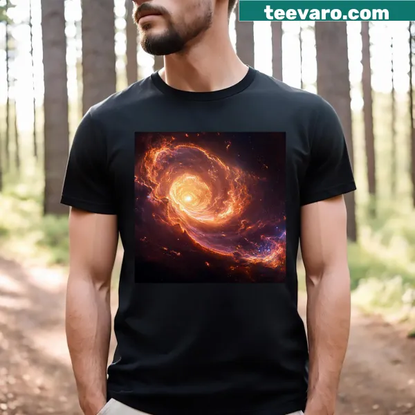 Artistic Fire Tunnel T-shirt featuring dynamic lines