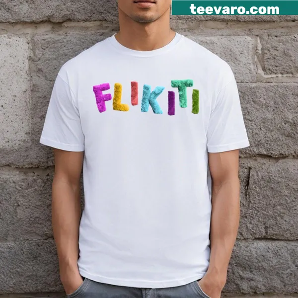 Playful Flikiti T-shirt with whimsical text design