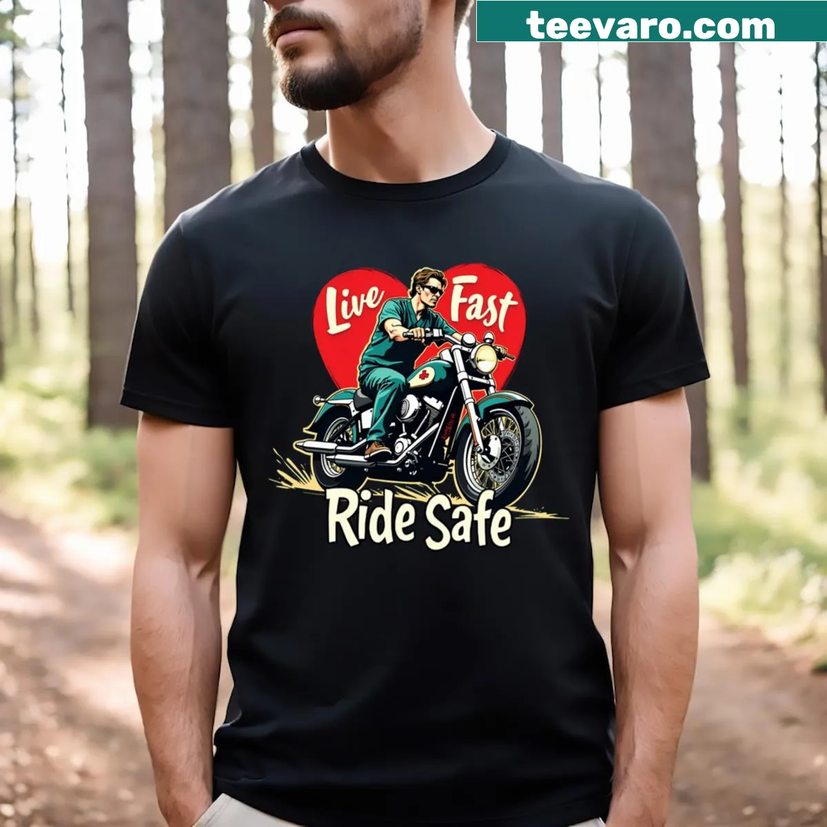 Humorous nurse-themed graphic t-shirt with funny quotes — on a men's t-shirt