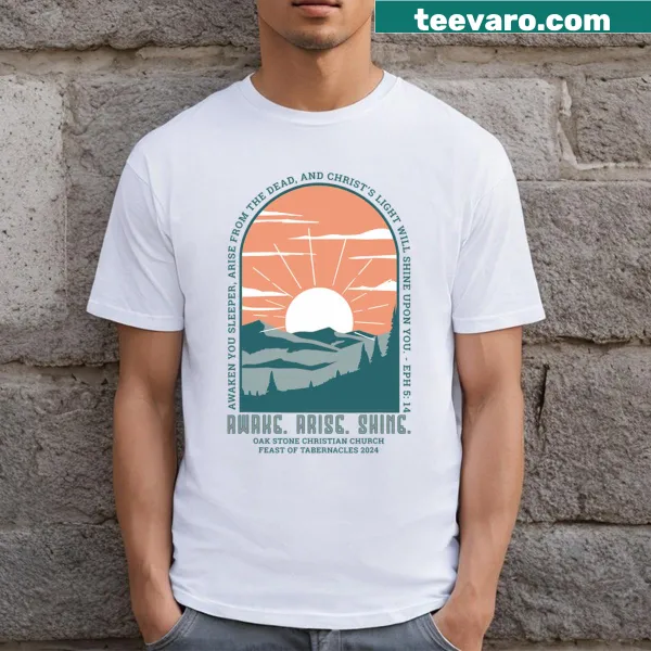 Inspirational T-shirt with a window design and uplifting text