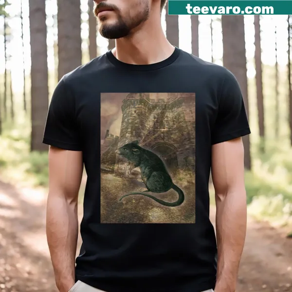 Illustration of a rat celebrating urban wildlife on a T-shirt