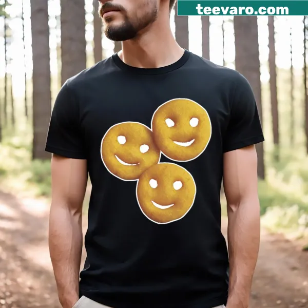 Funny t-shirt with the phrase 'Smile Fries' in playful typography