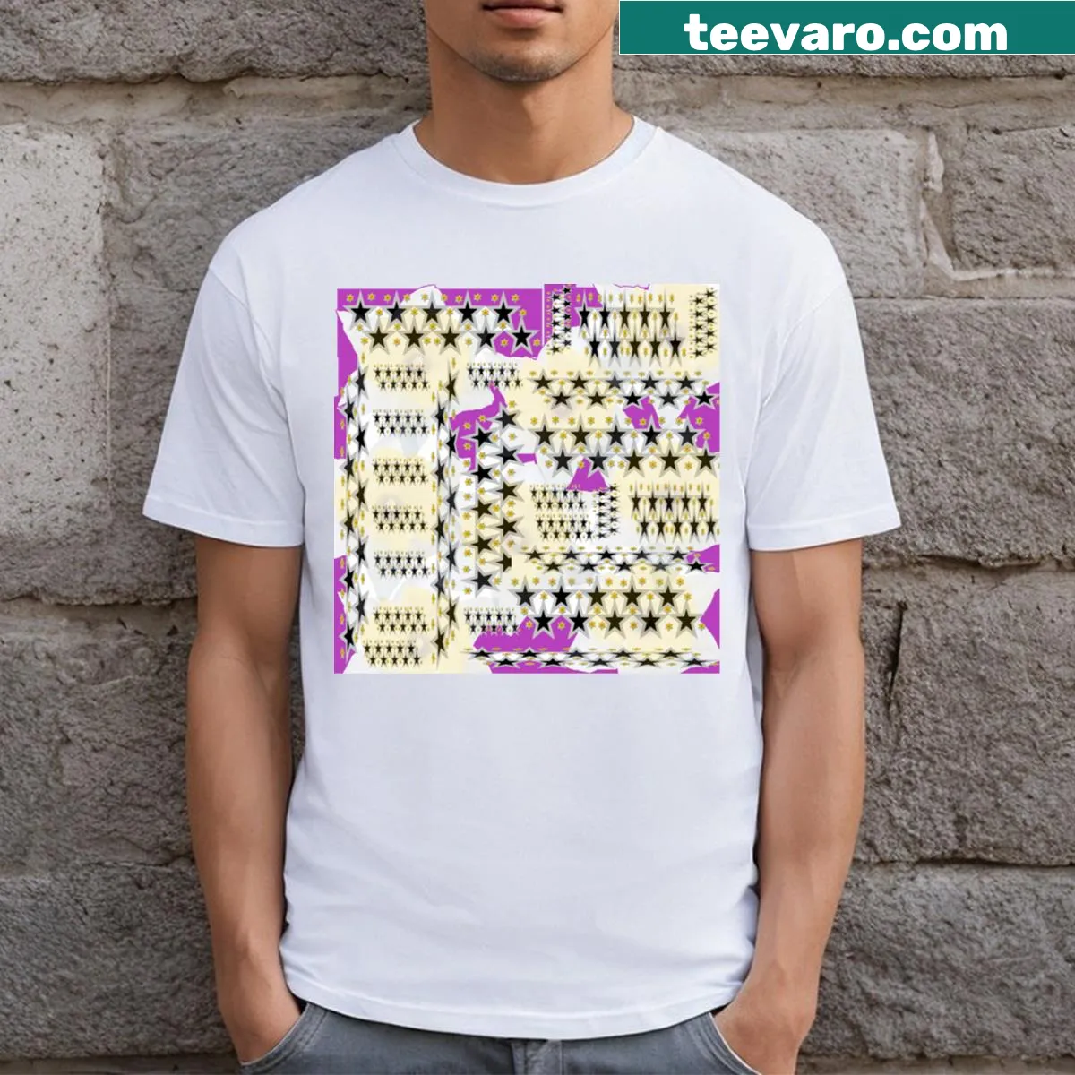 Celestial design on a stars volume 2 t-shirt — on a men's t-shirt