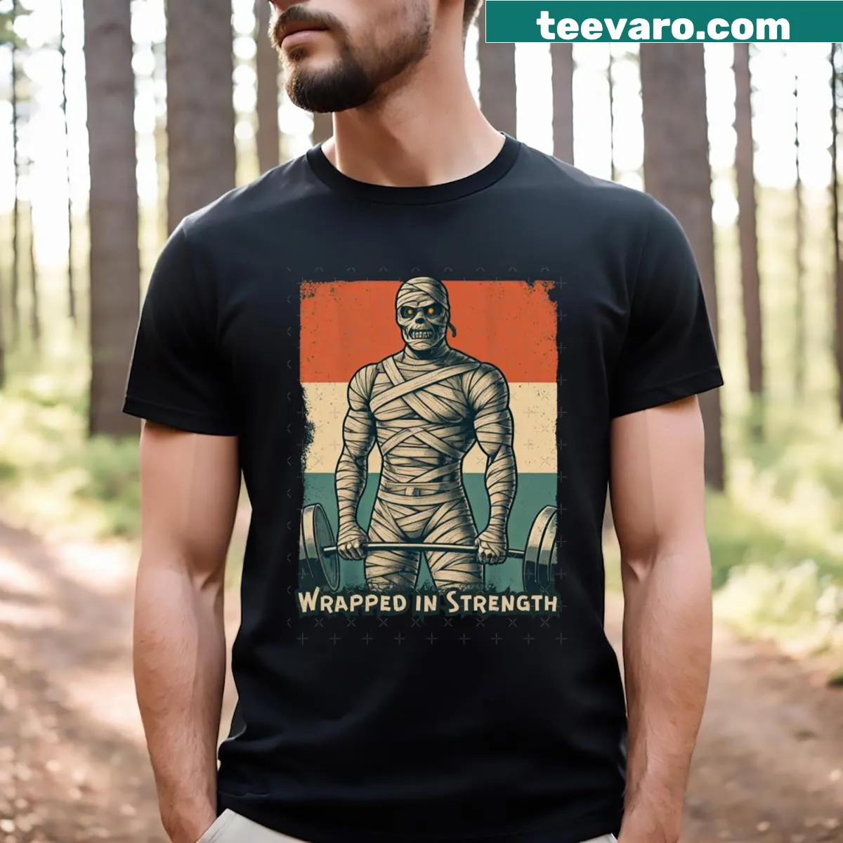 Inspirational fitness message for moms on a T-shirt — on a men's t-shirt