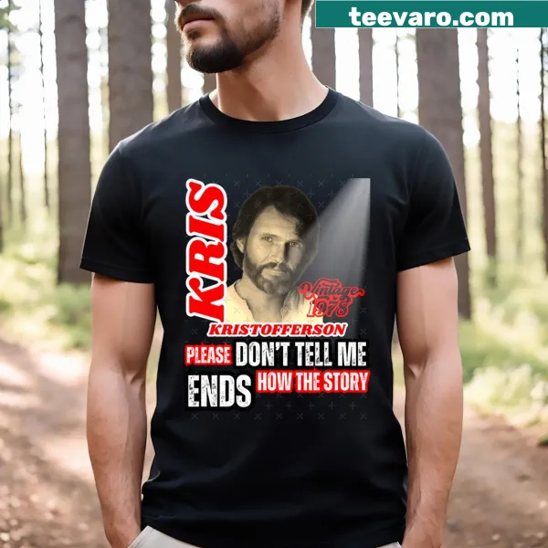 T-shirt celebrating country music legend Kristofferson with typography design