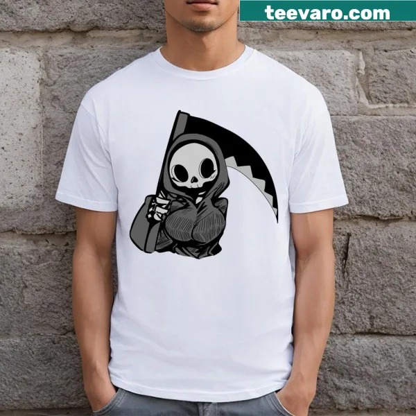 Cute skull graphic t-shirt with a playful illustration