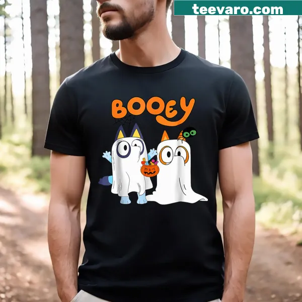 Funny ghost Halloween t-shirt with Booey graphic