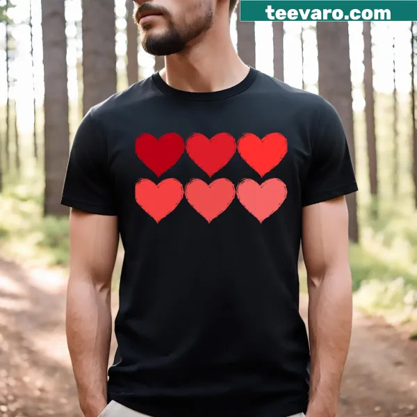 Minimalist heart graphic on casual T-shirt