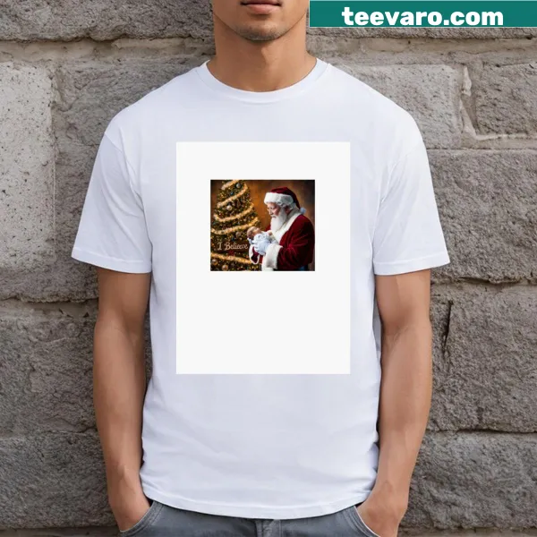 Simple typography design stating I Believe on T-shirt