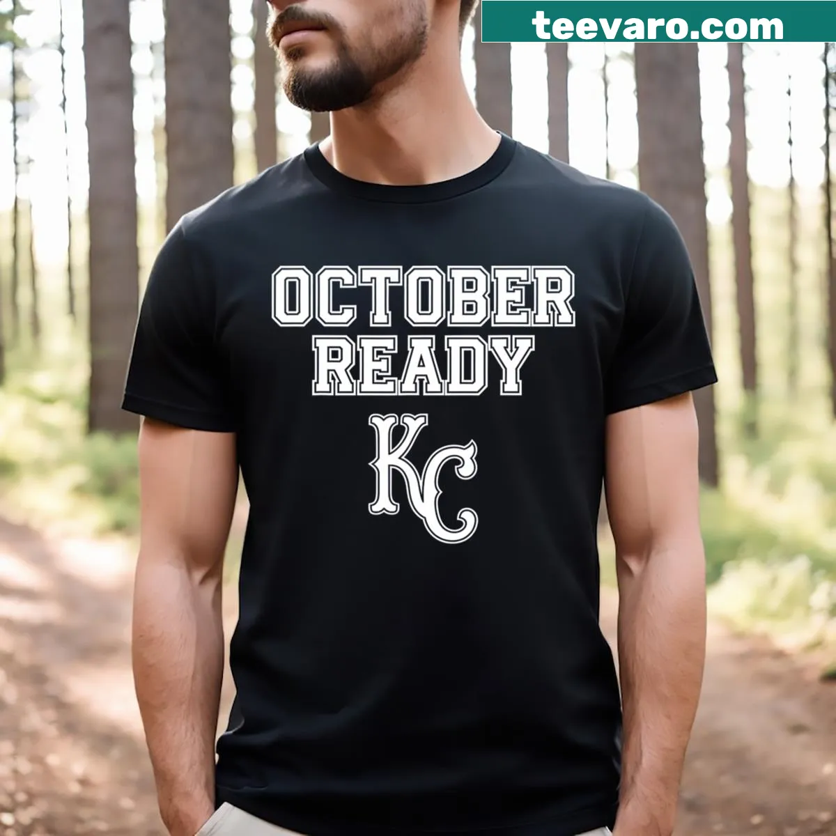 Kansas City themed T-shirt for October events — on a men's t-shirt
