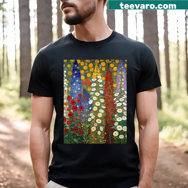 Typographic design inspired by Klimt's Bauerngarten