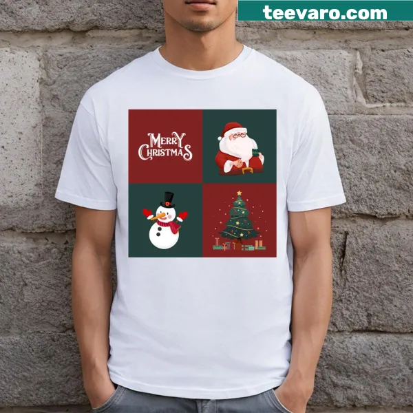 Merry Christmas typography graphic t-shirt