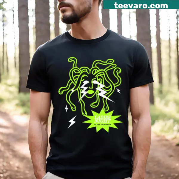 Cartoon snakes design on a neon green T-shirt