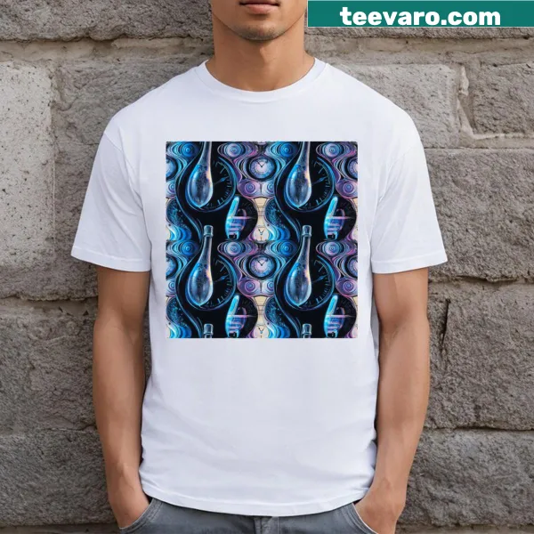 Holographic Yin Yang design on a stylish t-shirt