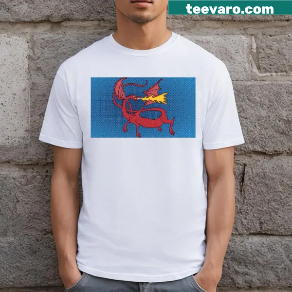 Illustration of Smaug the dragon on a T-shirt
