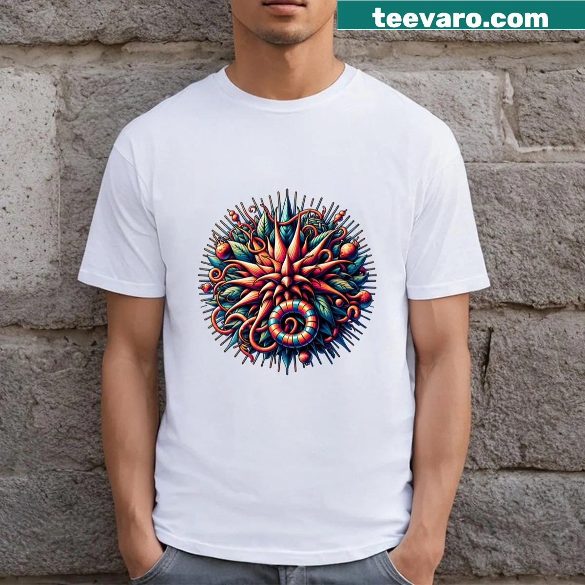 Creative graphic on Spinetta T-shirt celebrating crafting — on a men's t-shirt