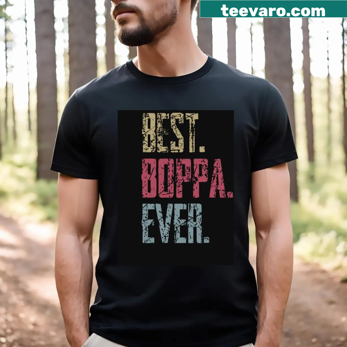 Vintage Best Boppa Ever T-shirt with classic design — on a men's t-shirt