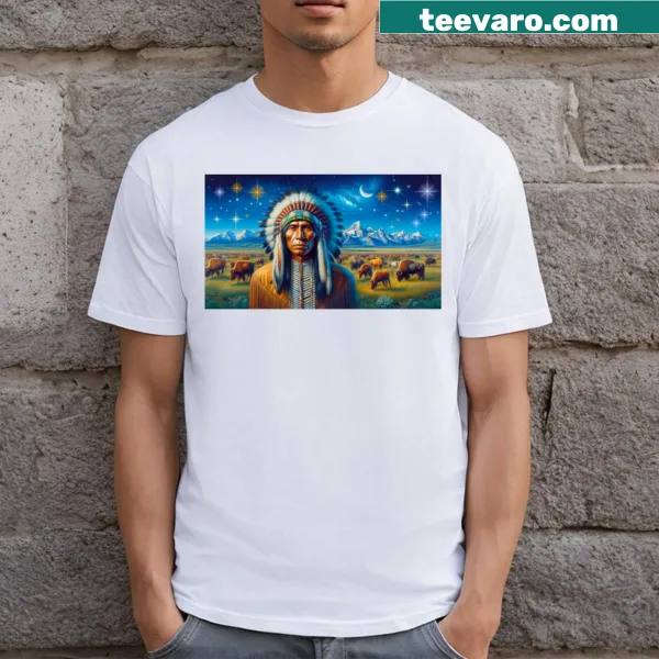 Illustrative T-shirt with Wakan Tanka symbolism.