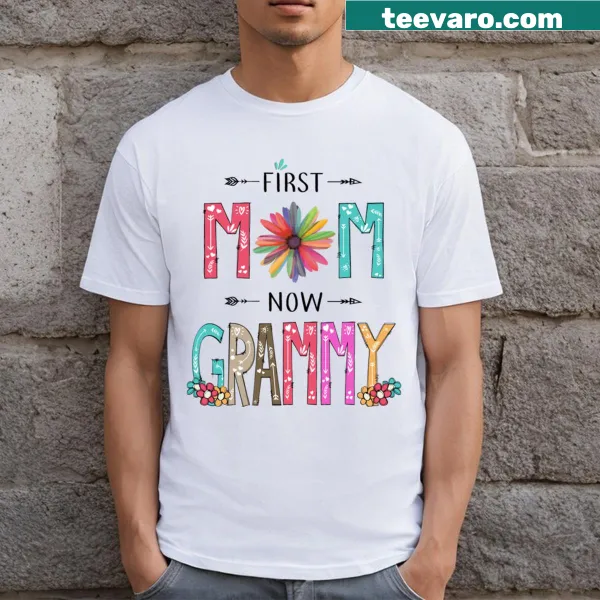 Floral graphic celebrating the journey from mom to grandma