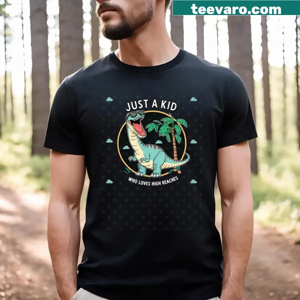 Cute cartoon Brachiosaurus t-shirt for kids