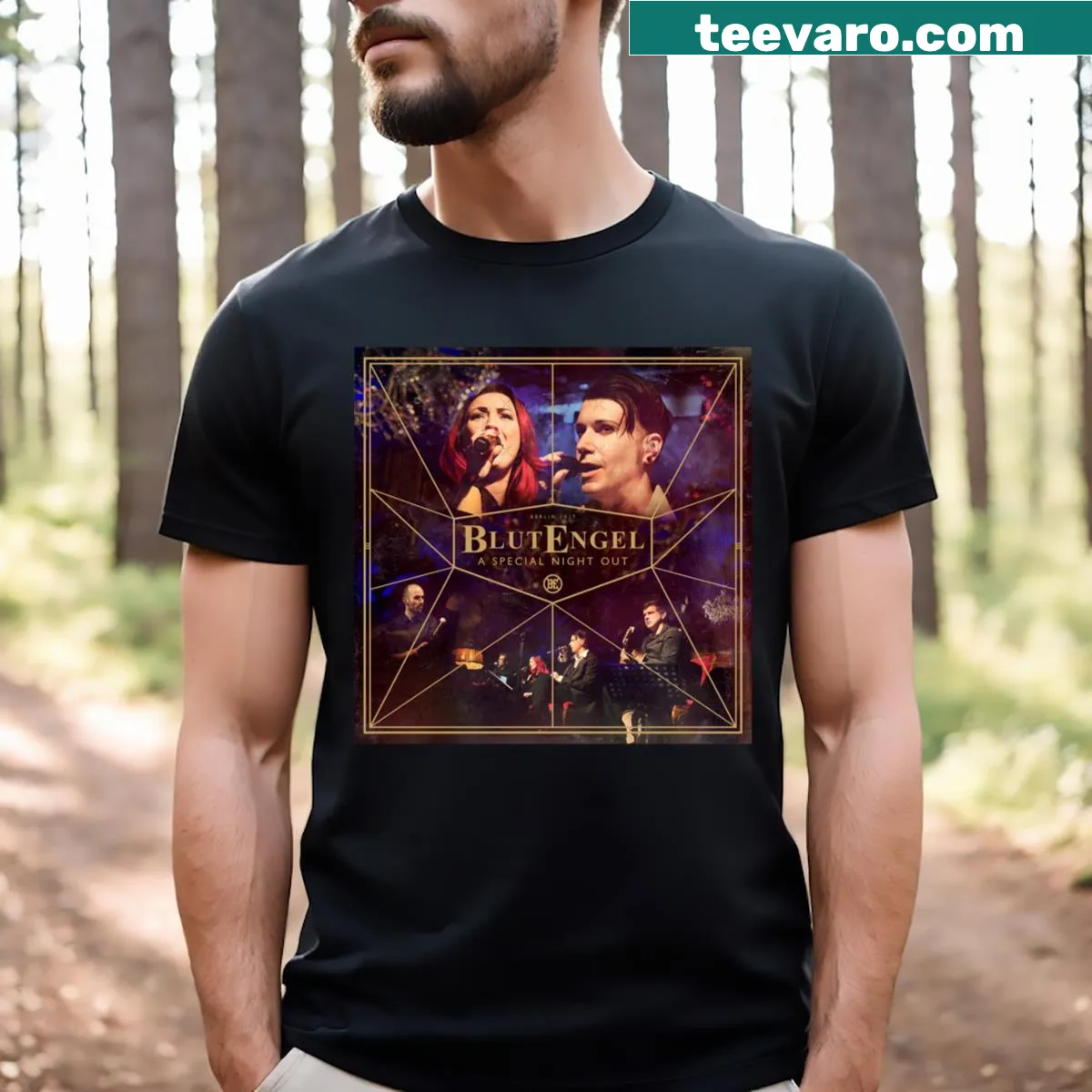 Illustration inspired by Blutengel's live acoustic album. — on a men's t-shirt