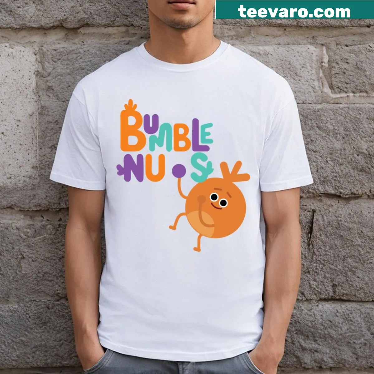 Cute cartoon graphic of bumblebees on a T-shirt. — on a men's t-shirt