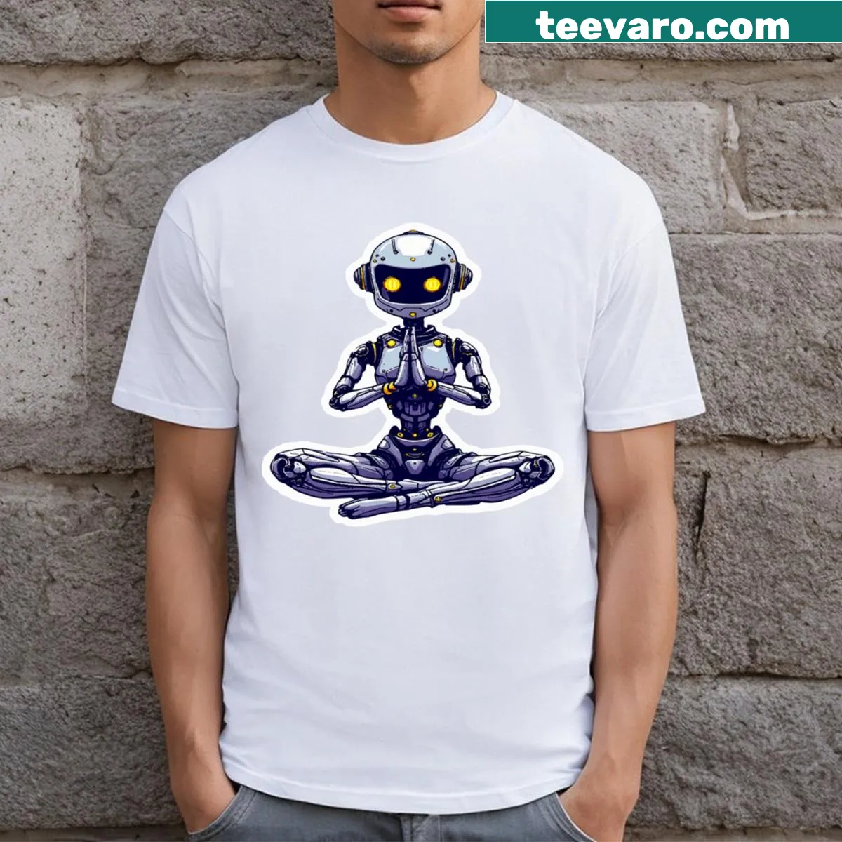 Minimalist Ethicalai typography t-shirt design — on a men's t-shirt