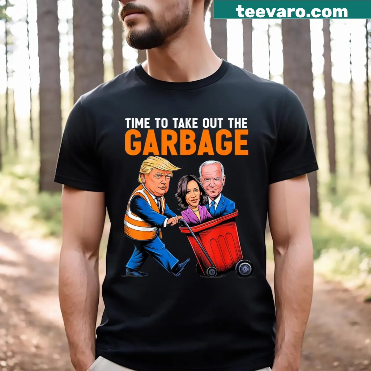 Funny vintage-style T-shirt with political humor about Biden — on a men's t-shirt