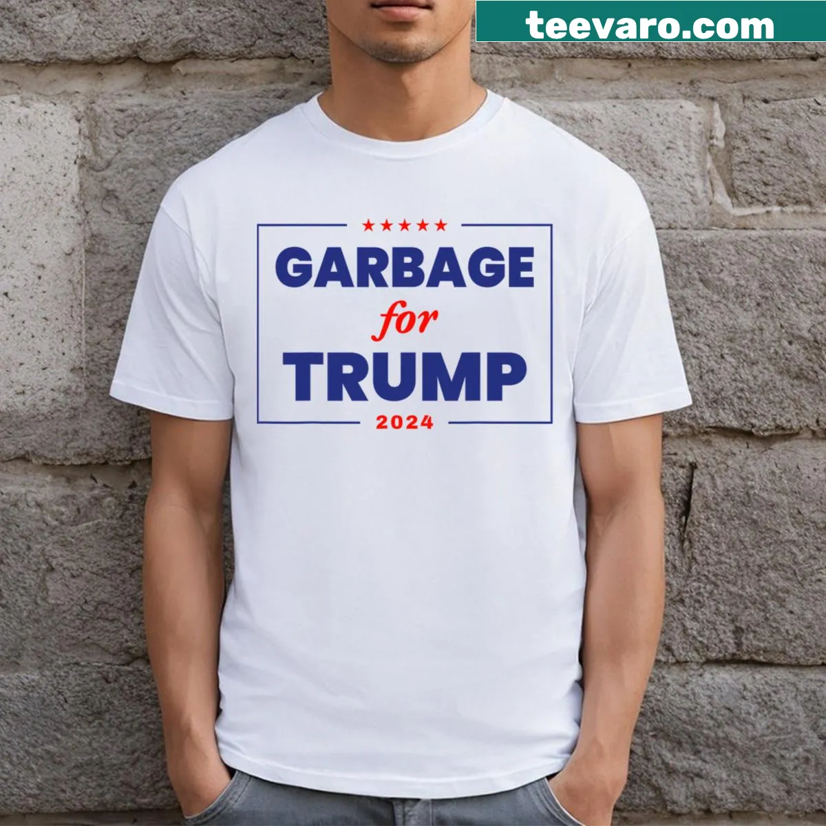 Vintage-style T-shirt with humorous text supporting Trump — on a men's t-shirt