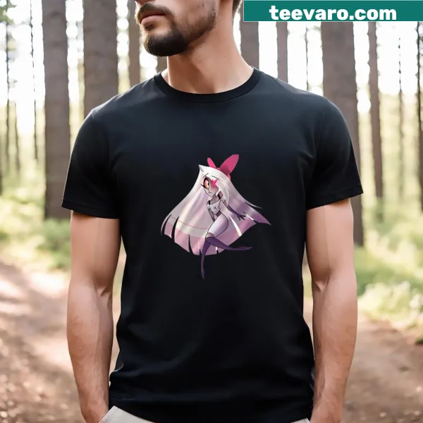 Illustration of Vaggie from Hazbin Hotel on a t-shirt