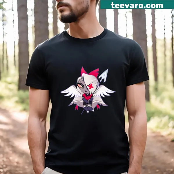 Illustration of Vaggie from Hazbin Hotel on a t-shirt