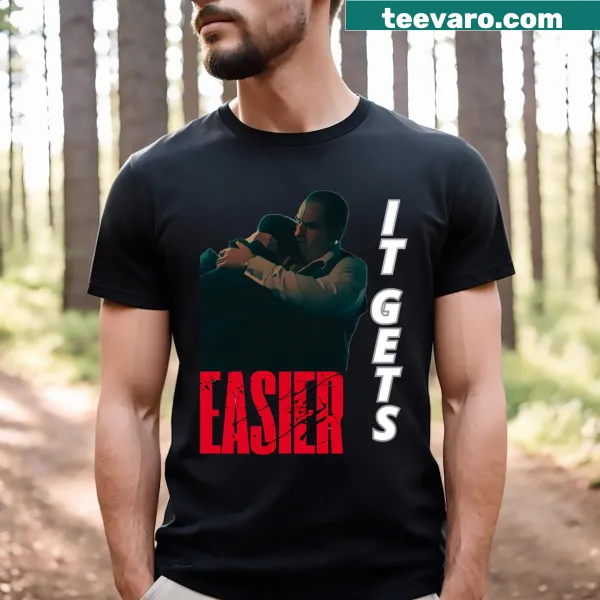 Charming penguin illustration with an uplifting message on a T-shirt