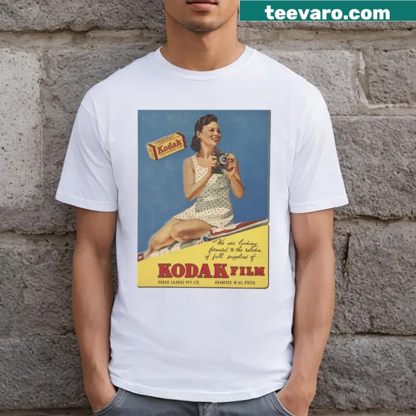 Vintage Kodak advertisement T-shirt featuring 1946 poster design