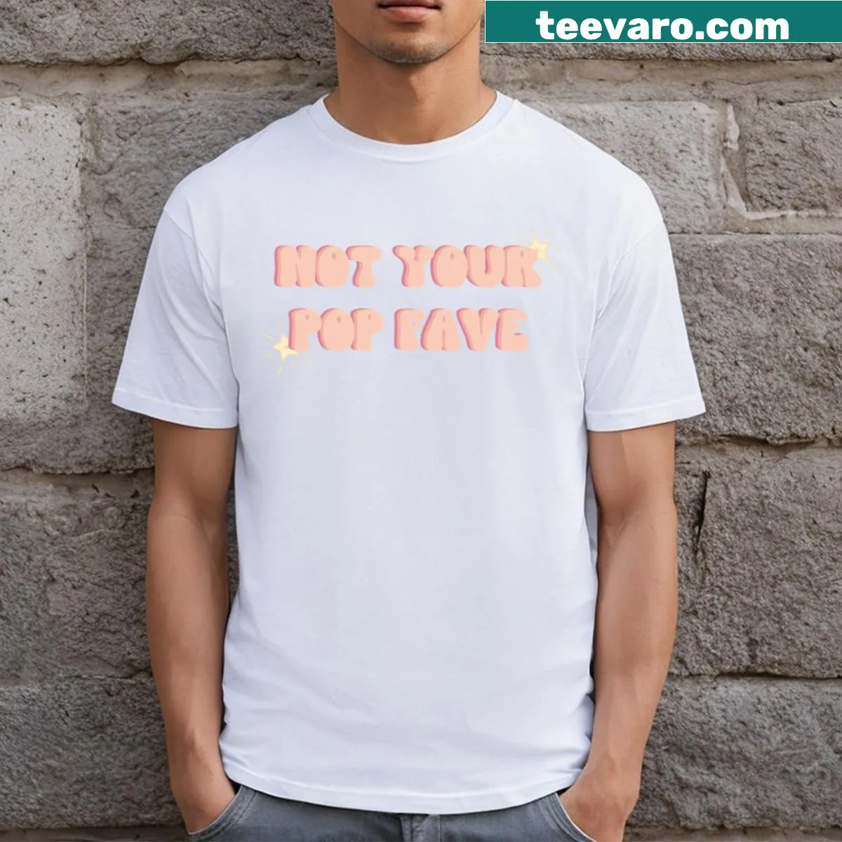 Playful typography t-shirt reflecting waterpark fun — on a men's t-shirt