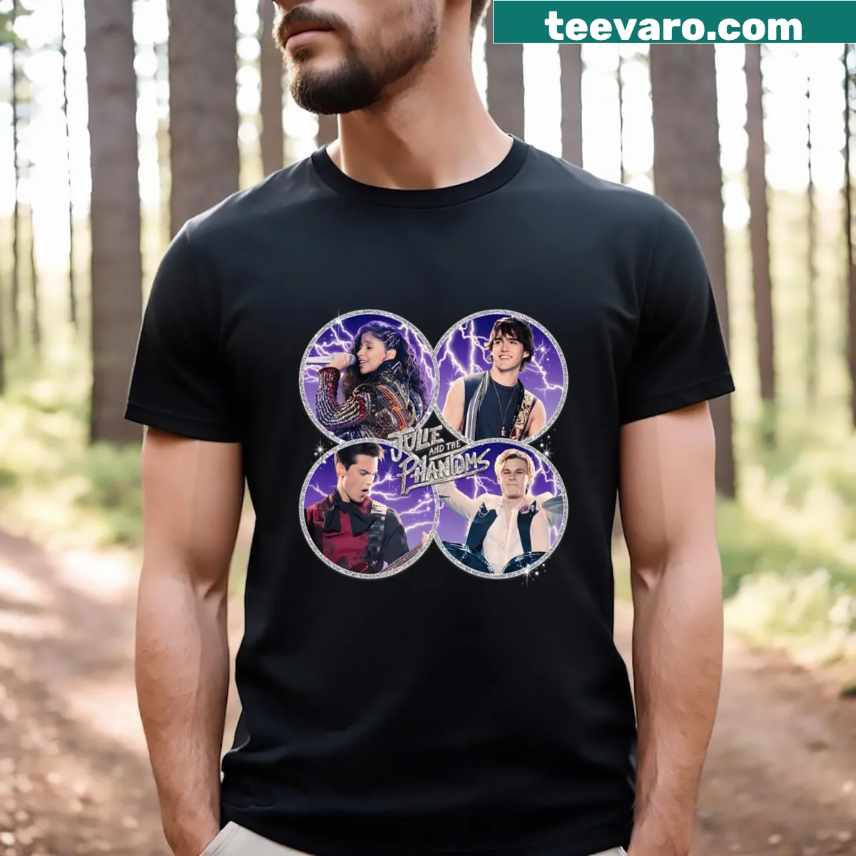 Clever graphic design t-shirt merging design and photography ideas. — on a men's t-shirt