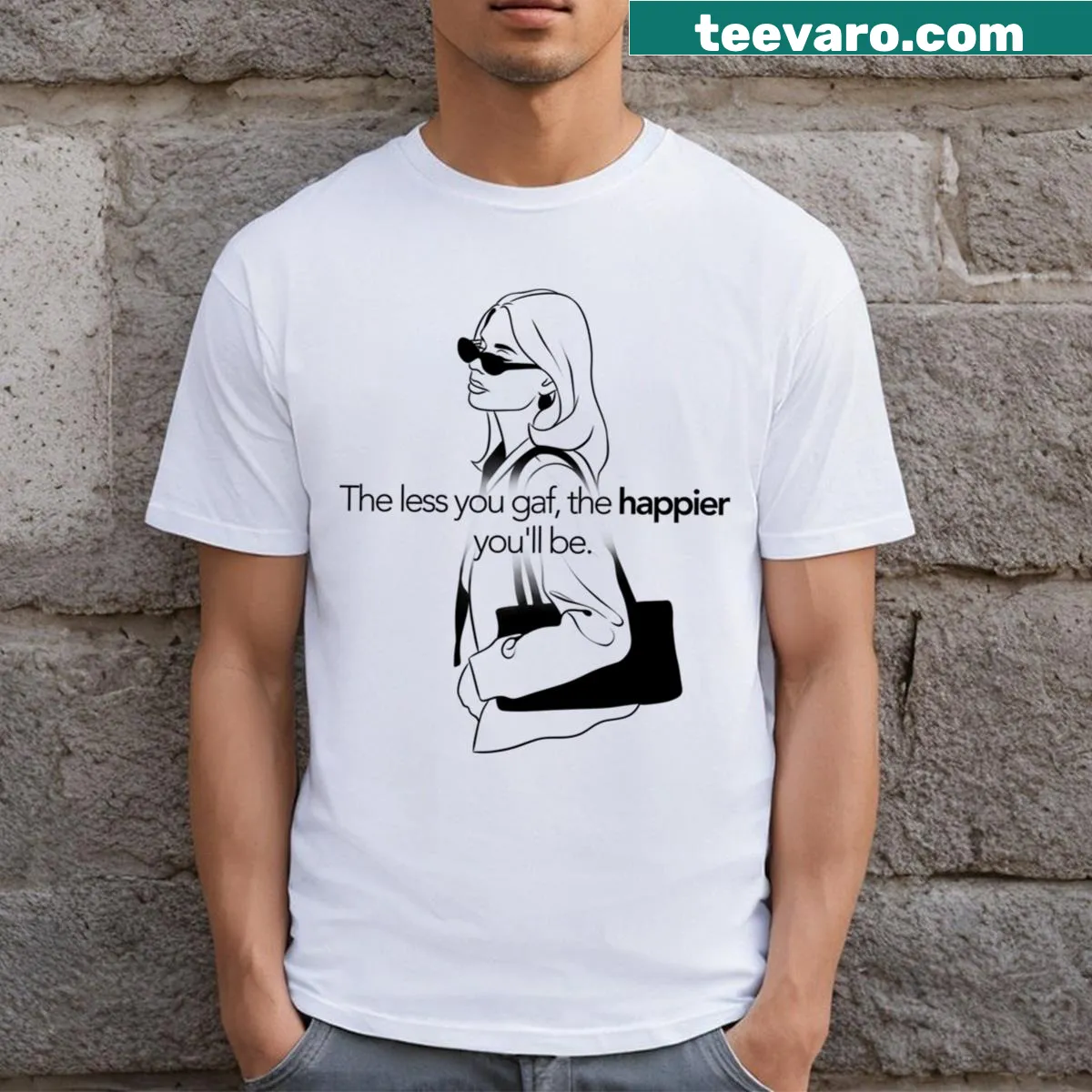 Edgy T-shirt with a bold statement — on a men's t-shirt