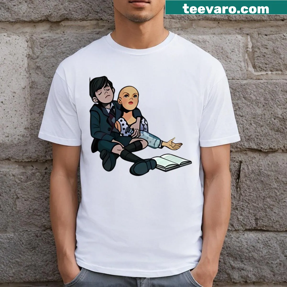 Whimsical design inspired by The Umbrella Academy on a T-shirt — on a men's t-shirt