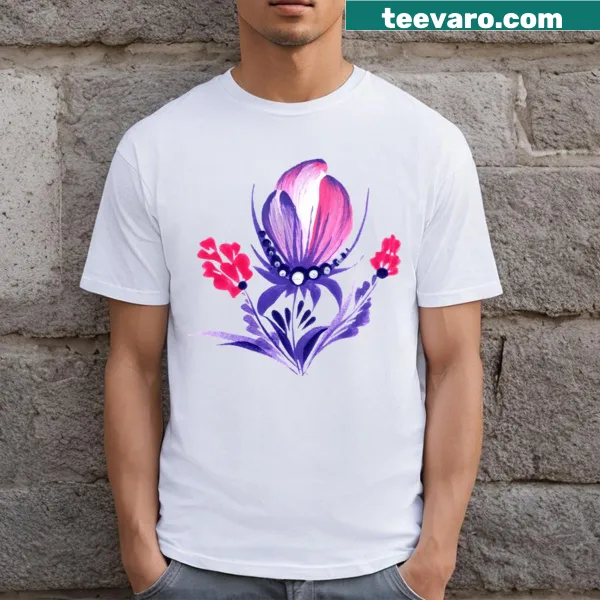 Traditional Petrykivka art featuring a lilac bouquet